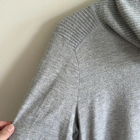 Anthropologie Saturday Sunday Cowl Neck metallic Striped Pullover knit top - Picture 4 of 8